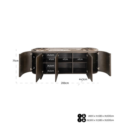 Richmond Interiors Sideboard Langford brown Sideboard Richmond Interiors