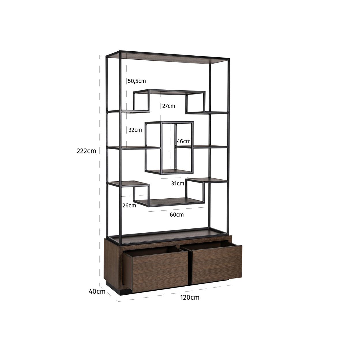 Richmond Interiors Vitrine Bonvoy brown Richmond Interiors