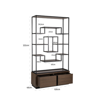 Richmond Interiors Vitrine Bonvoy brown Richmond Interiors