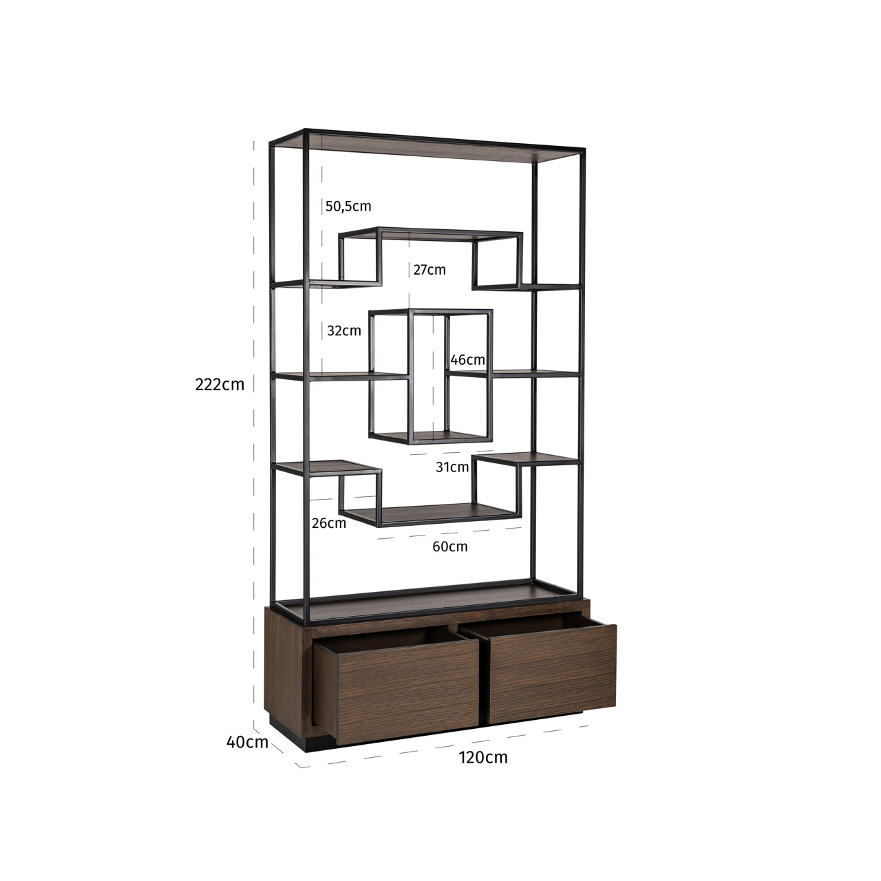 Richmond Interiors Vitrine Bonvoy brown Vitrine Richmond Interiors