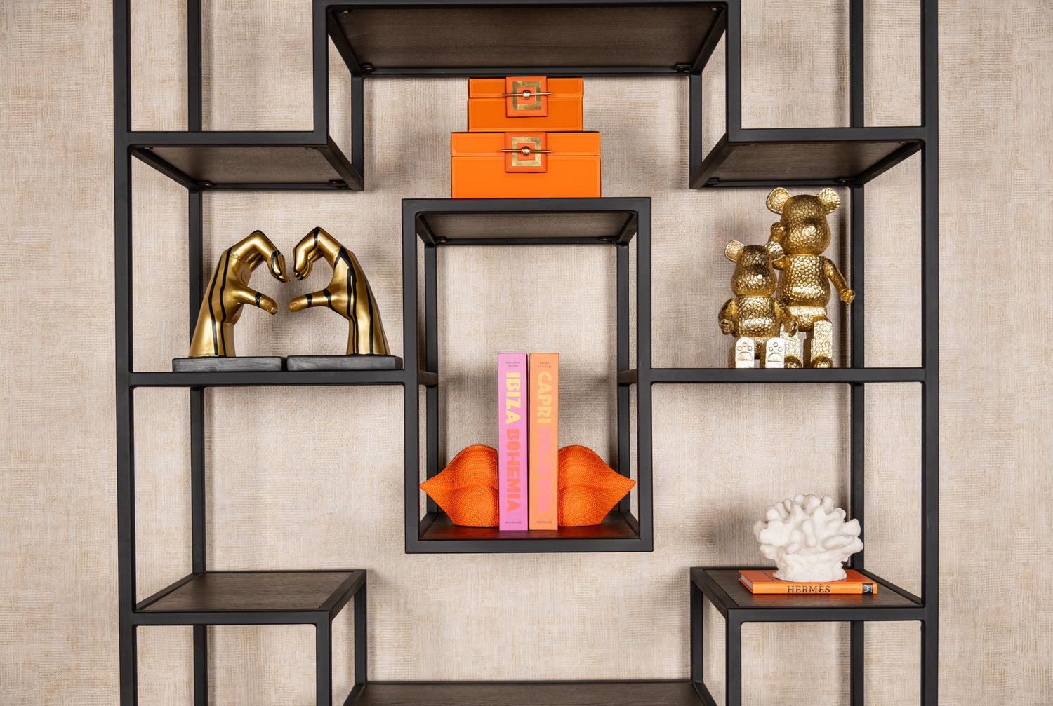 Richmond Interiors Buchständer Lips orange Buchständer Richmond Interiors