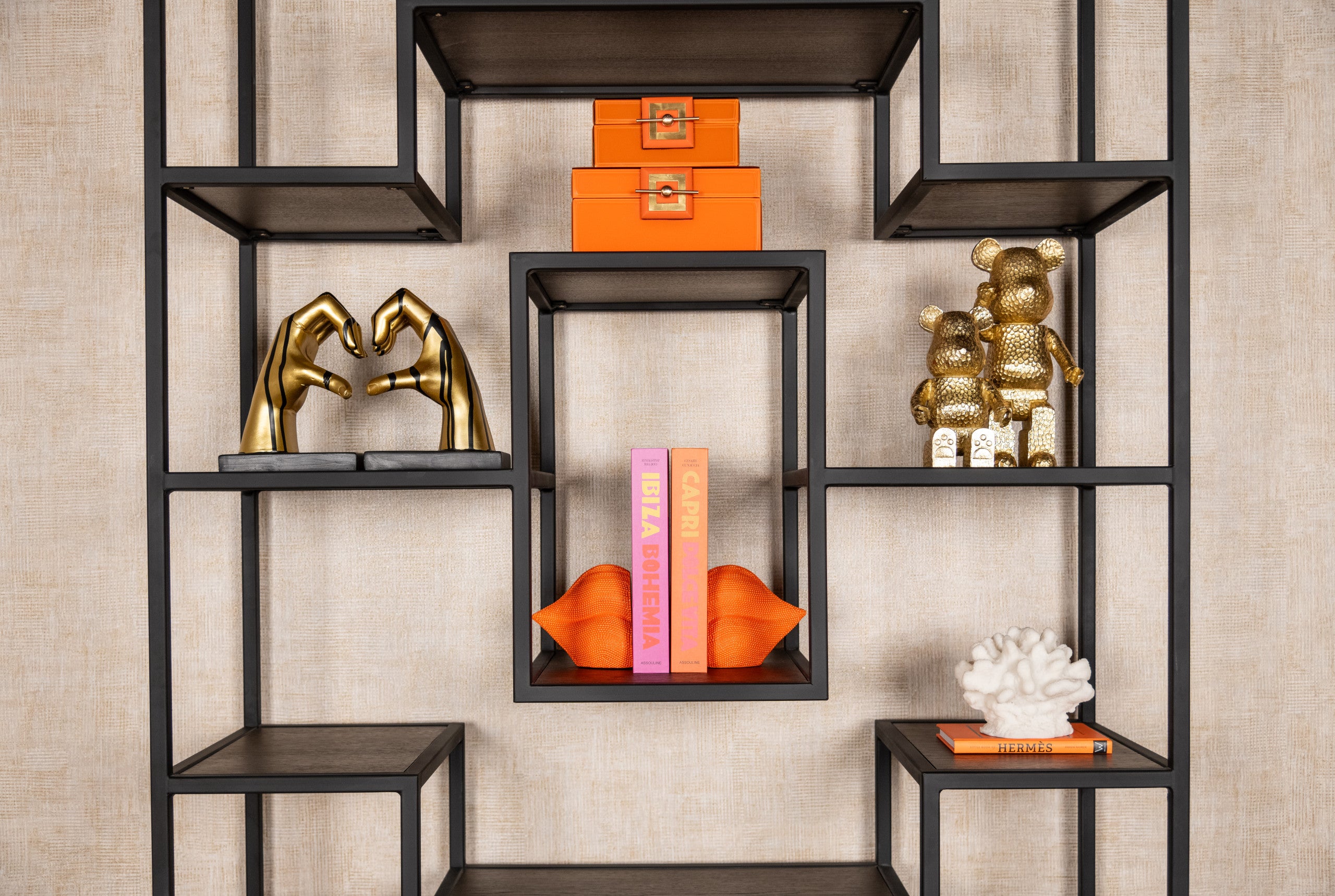 Richmond Interiors Buchständer Lips orange Buchständer Richmond Interiors