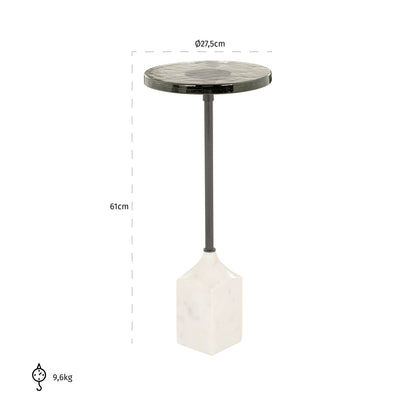 Richmond Interiors Beistelltisch Aurora white 27Ø Beistelltisch Richmond Interiors