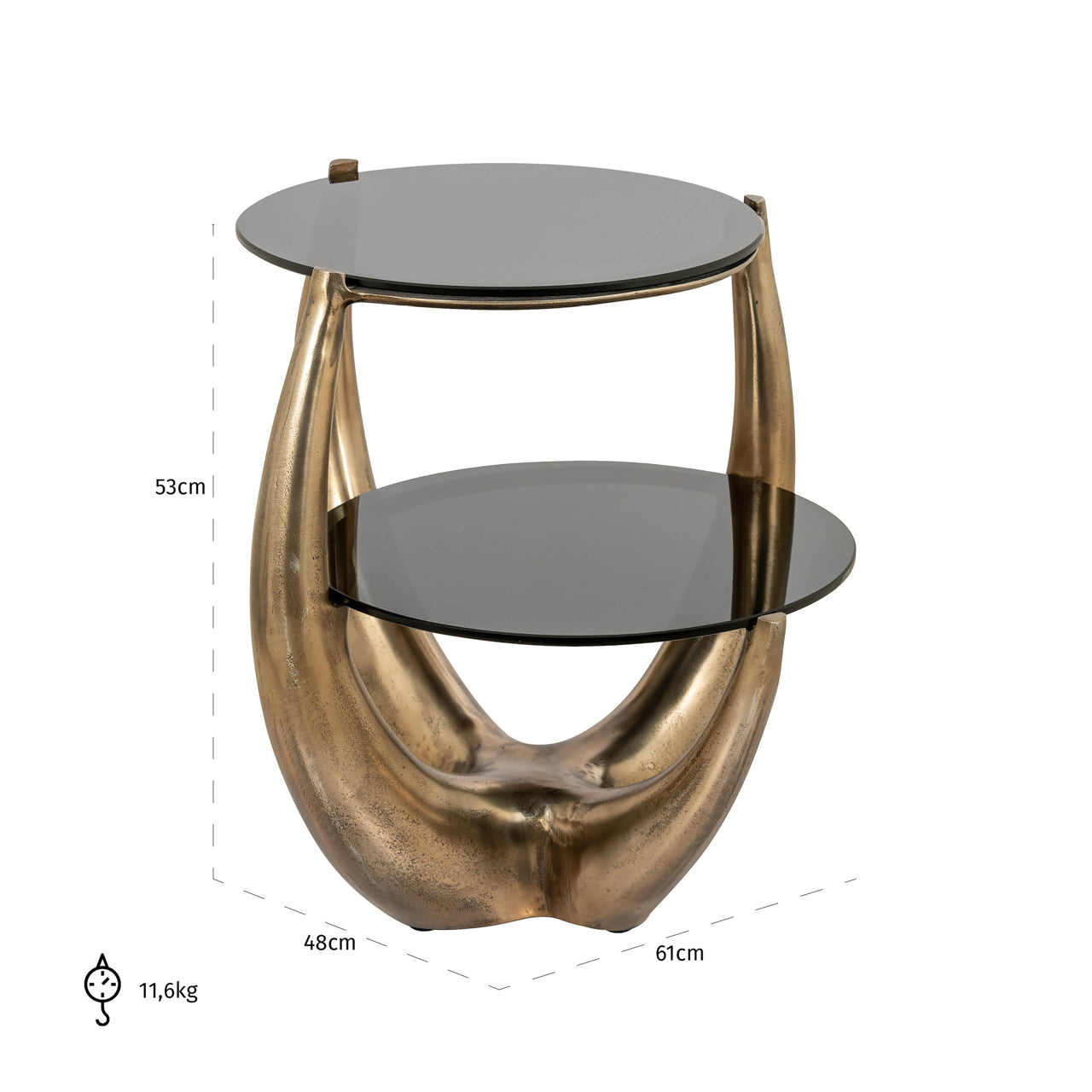 Richmond Interiors Beistelltisch Aida gold Beistelltisch Richmond Interiors
