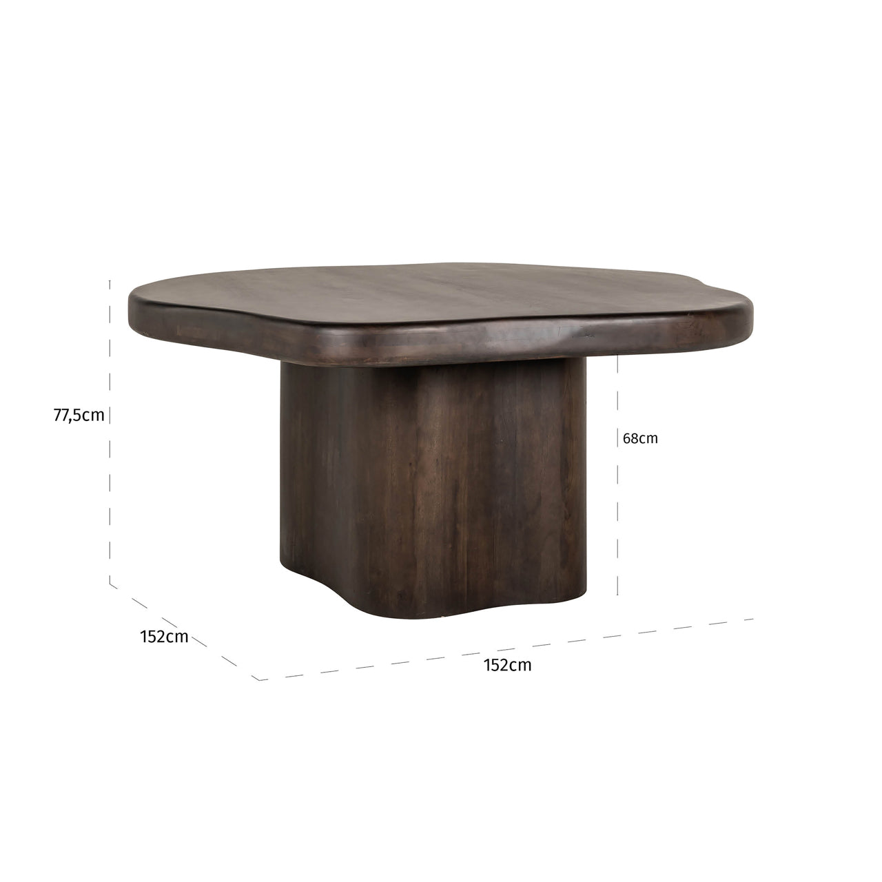 Richmond Interiors Esstisch Sherman dark brown 150 Esstisch Richmond Interiors