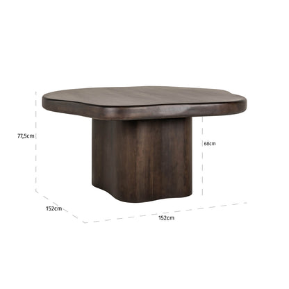 Richmond Interiors Esstisch Sherman dark brown 150 Esstisch Richmond Interiors