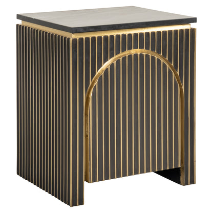 Richmond Interiors Nachttisch Les Arcs brushed gold Nachttisch Richmond Interiors