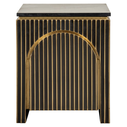 Richmond Interiors Nachttisch Les Arcs brushed gold Nachttisch Richmond Interiors
