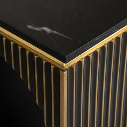 Richmond Interiors Ablagetisch Les Arcs (Brushed Gold) Konsolentisch Richmond Interiors