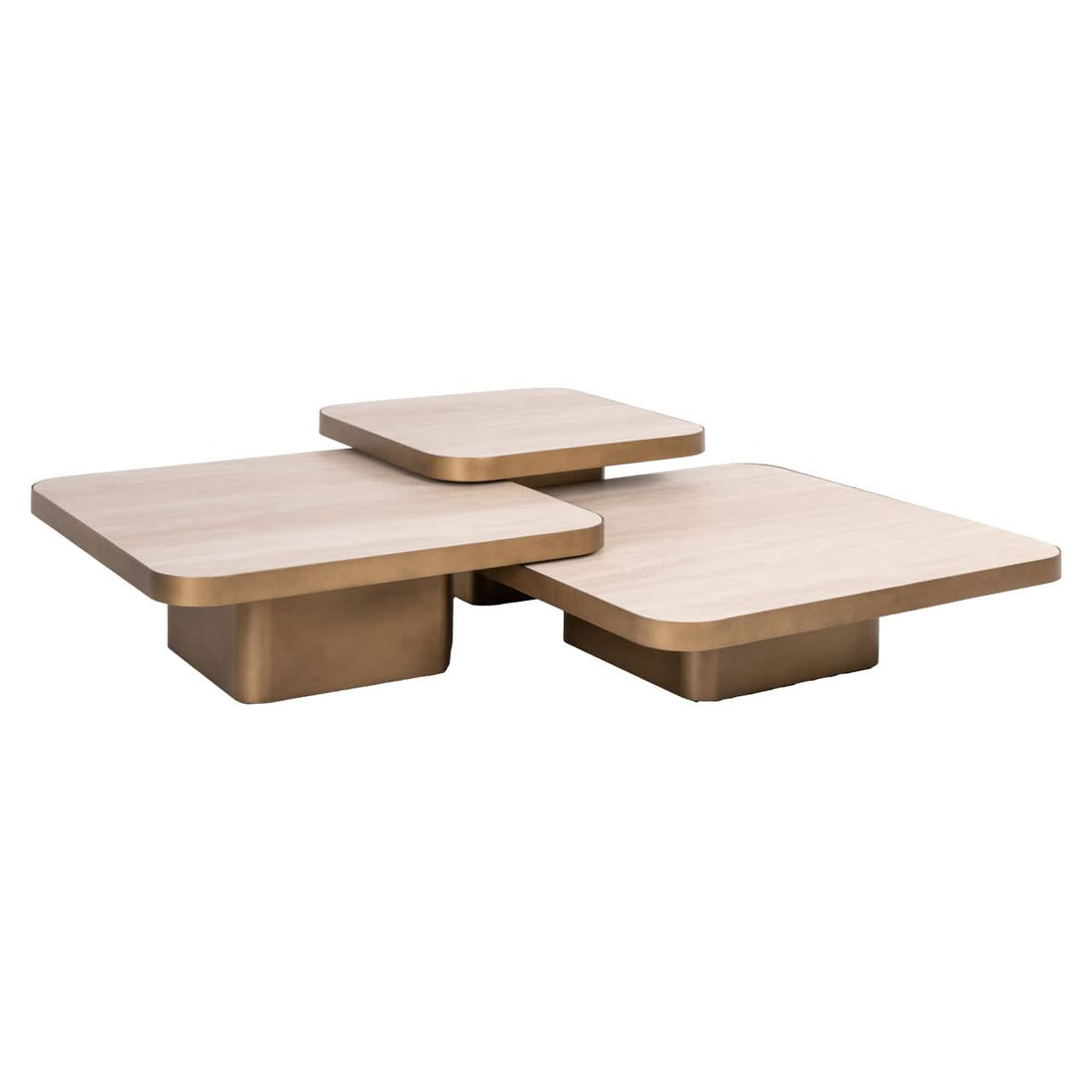 Richmond Interiors – Couchtisch-Set Cumulus Beige (3-teilig) 4er-Set Couchtisch Richmond Interiors