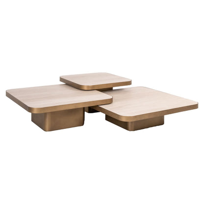 Richmond Interiors – Couchtisch-Set Cumulus Beige (3-teilig) 4er-Set Couchtisch Richmond Interiors