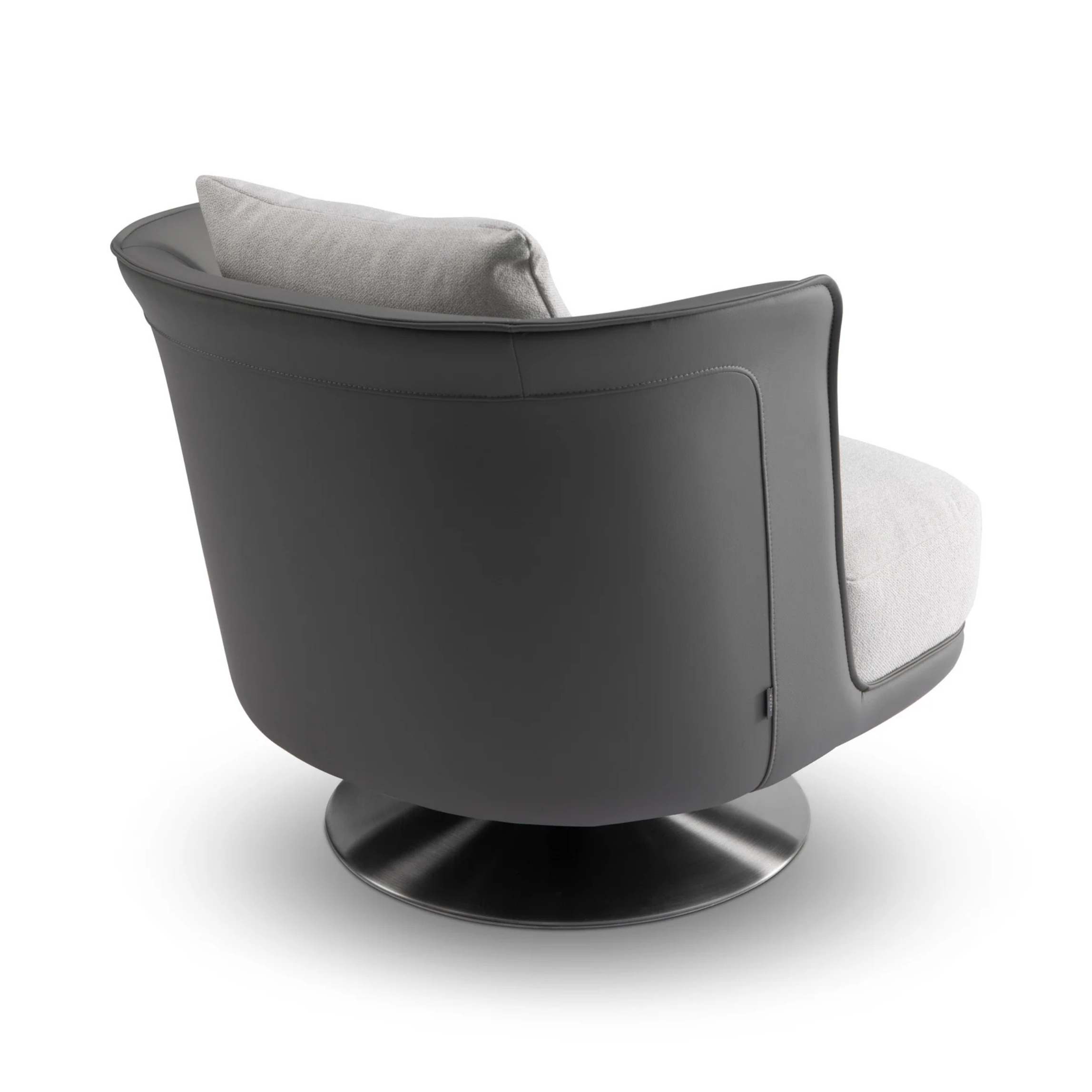 The Grand GREGORIO Drehbarer Loungesessel – Greige | Taupe Grau Drehsessel The Grand Collection