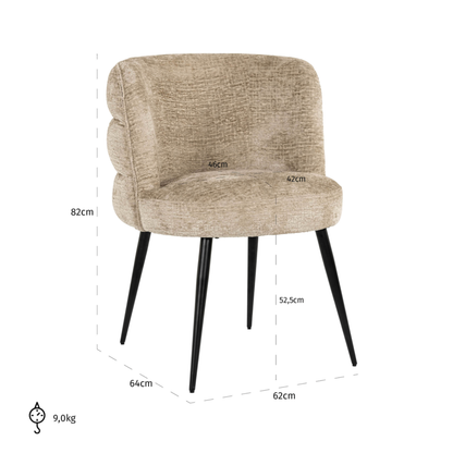 Richmond Interiors – Esszimmerstuhl Stella Desert Fusion (feuerhemmend) Esszimmerstuhl Richmond Interiors