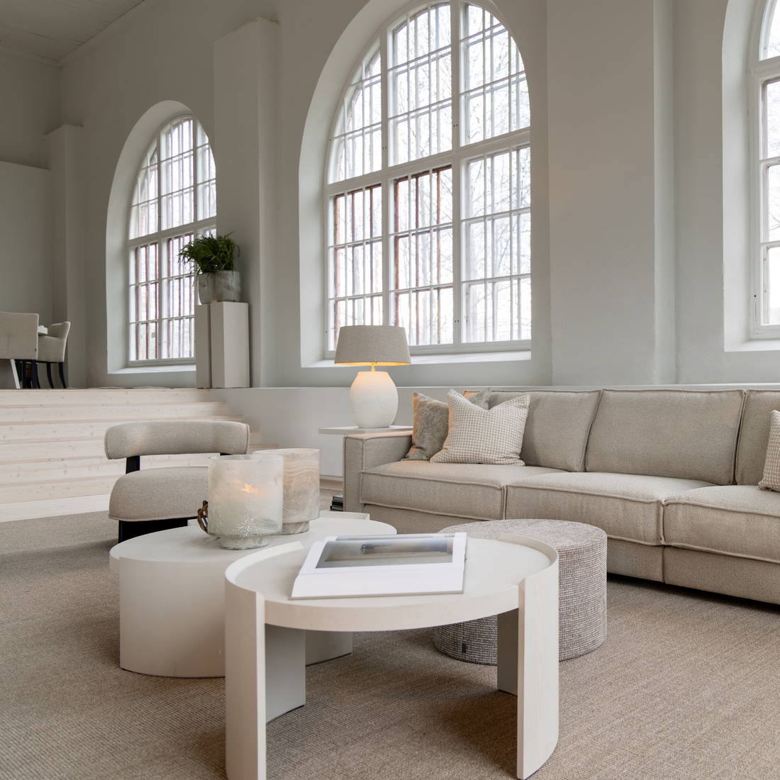 Artwood OAKLAND Beistelltisch Ø55 Ivory Mist Beistelltisch rund Artwood