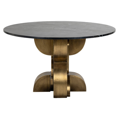 Richmond Interiors Esstisch Maddox black/gold 130Ø Esstisch Richmond Interiors