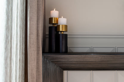 Richmond Interiors Kerzenhalter Caya black/gold large