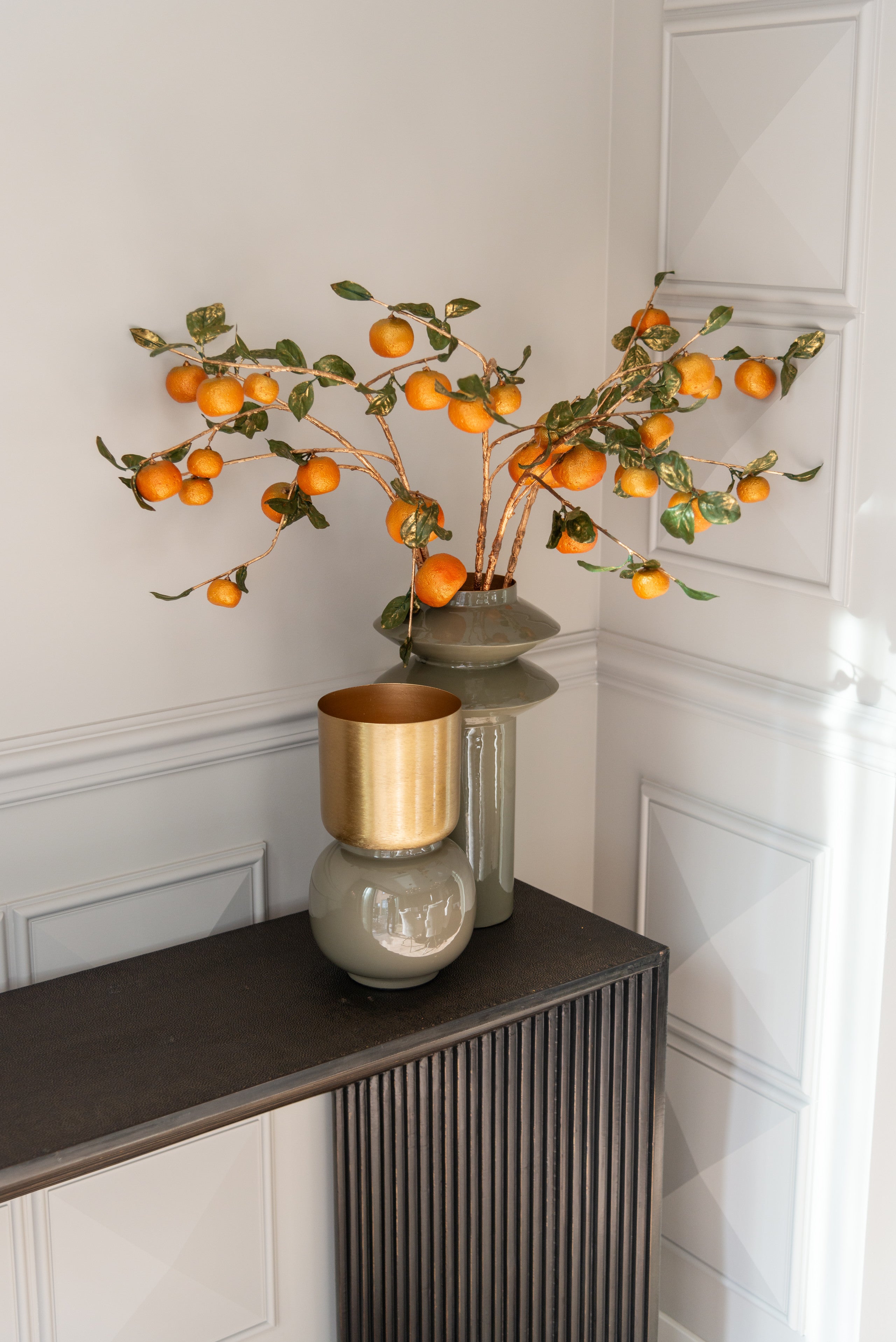 Richmond Interiors Vase Clover brushed gold