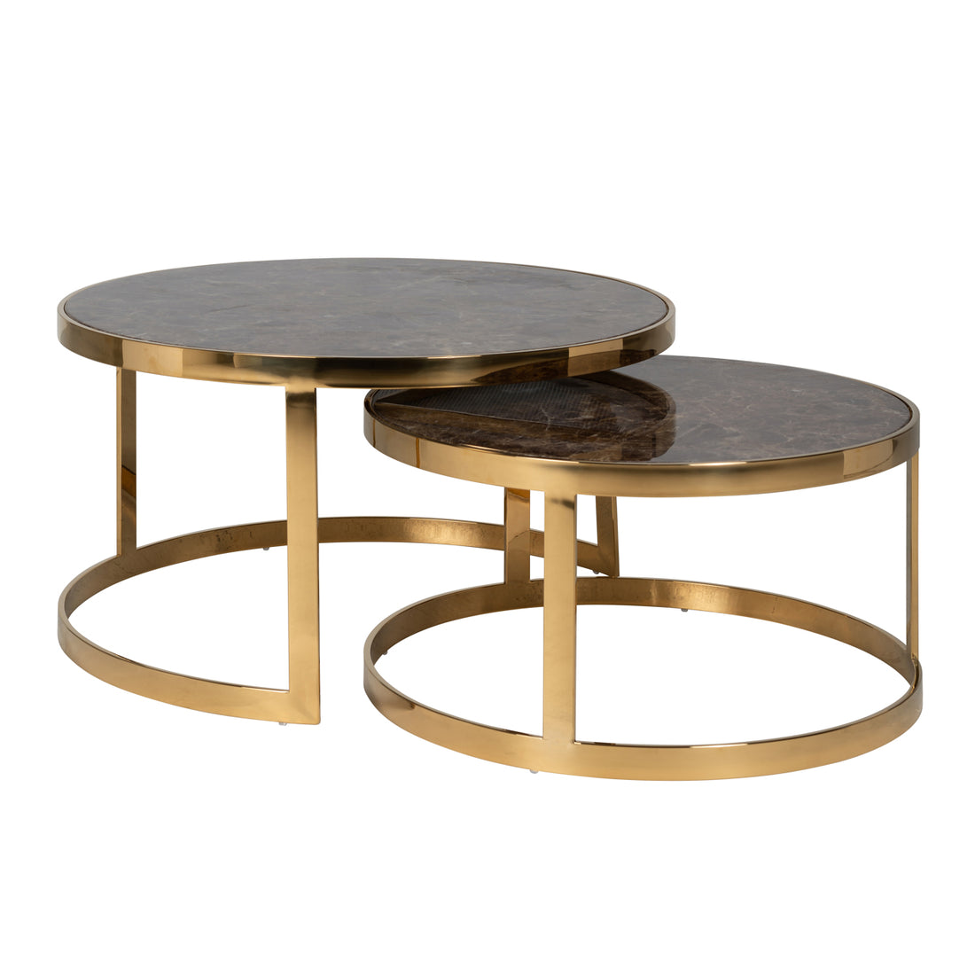 Richmond Interiors Couchtisch Conrad gold (Set of 2) Couchtisch Richmond Interiors