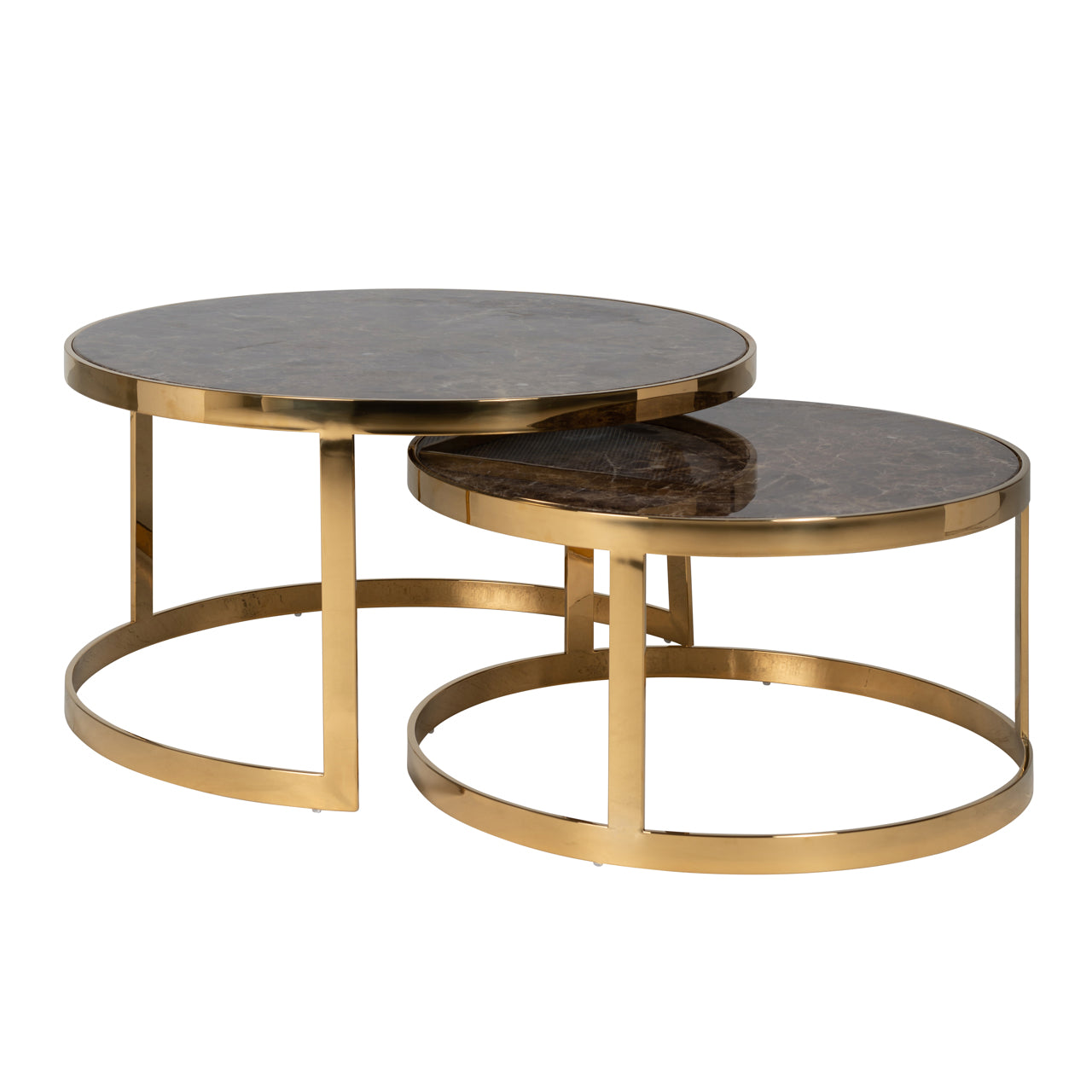 Richmond Interiors Couchtisch Conrad gold (Set of 2) Couchtisch Richmond Interiors
