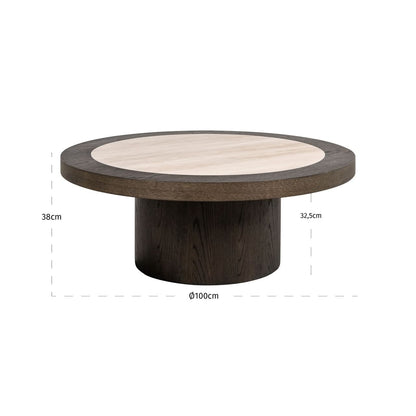 Richmond Interiors – Couchtisch Nando Brown Couchtisch rund Richmond Interiors