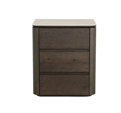 Richmond Interiors Nachttisch Ritz – 3 Schubladen (Brown) Nachttisch Richmond Interiors