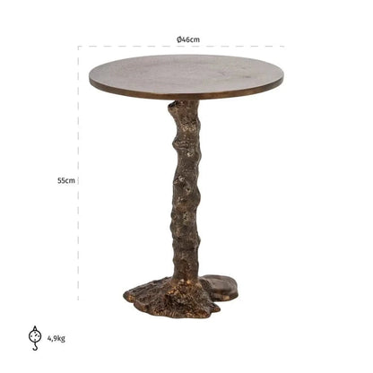 Richmond Interiors Beistelltisch Misty (Bronze) Beistelltisch rund Richmond Interiors