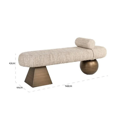 Richmond Interiors Sofa Geneva (Beige) Polsterbank Richmond Interiors