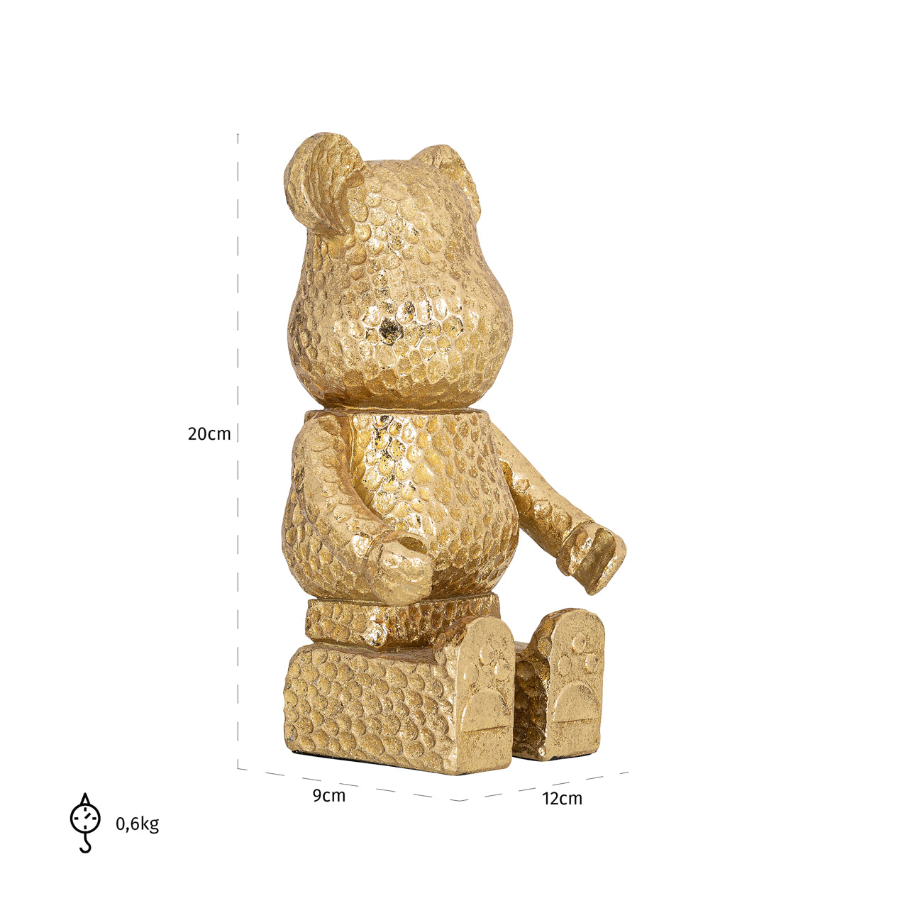 Richmond Interiors Dekoratives Objekt Bear gold sitting Dekoratives Objekt Richmond Interiors