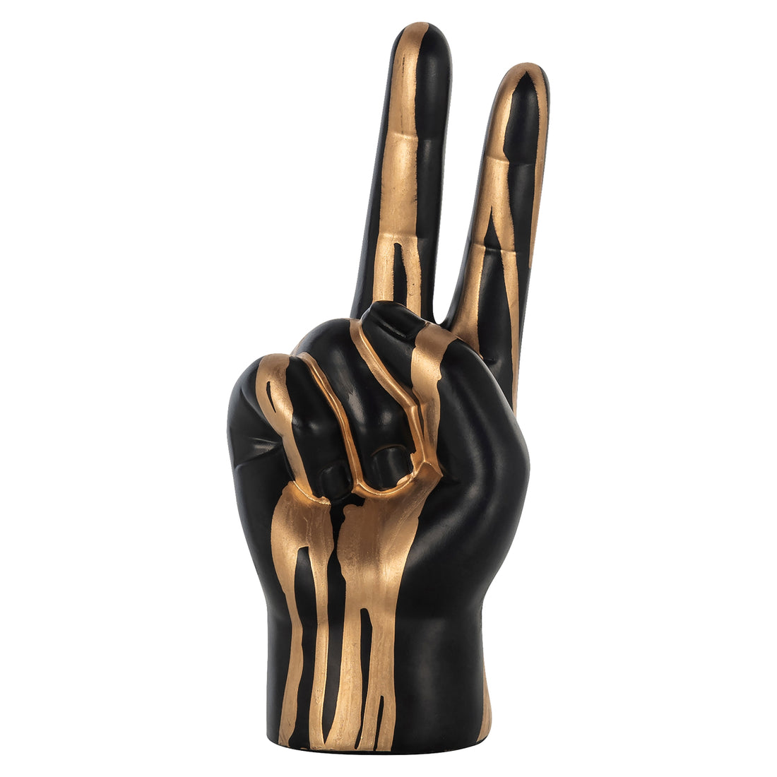Richmond Interiors Dekoratives Objekt Peace black/gold Dekoratives Objekt Richmond Interiors