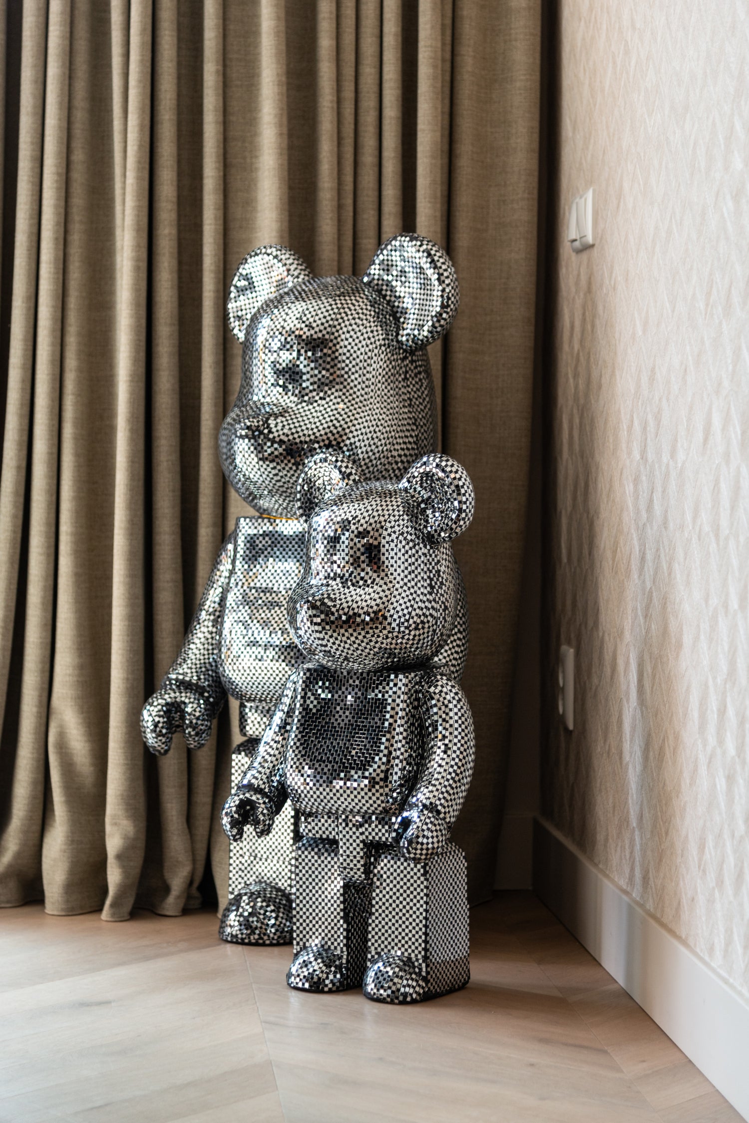 Richmond Interiors Dekoratives Objekt Bear silver large Dekoratives Objekt Richmond Interiors