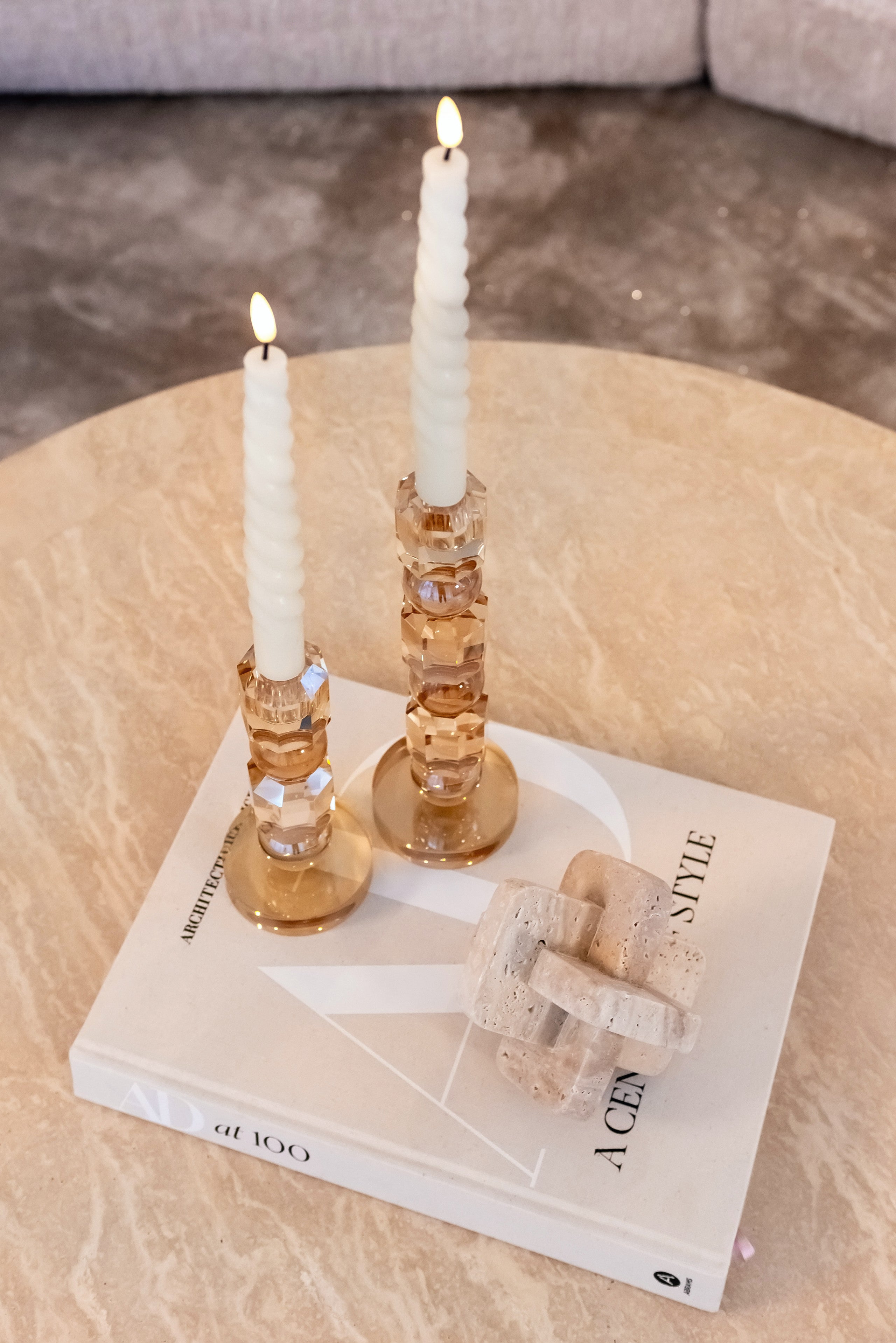 Richmond Interiors Kerzenhalter Meral brown large Kerzenhalter Richmond Interiors