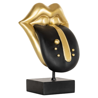 Richmond Interiors Dekoratives Objekt Tongue black/gold