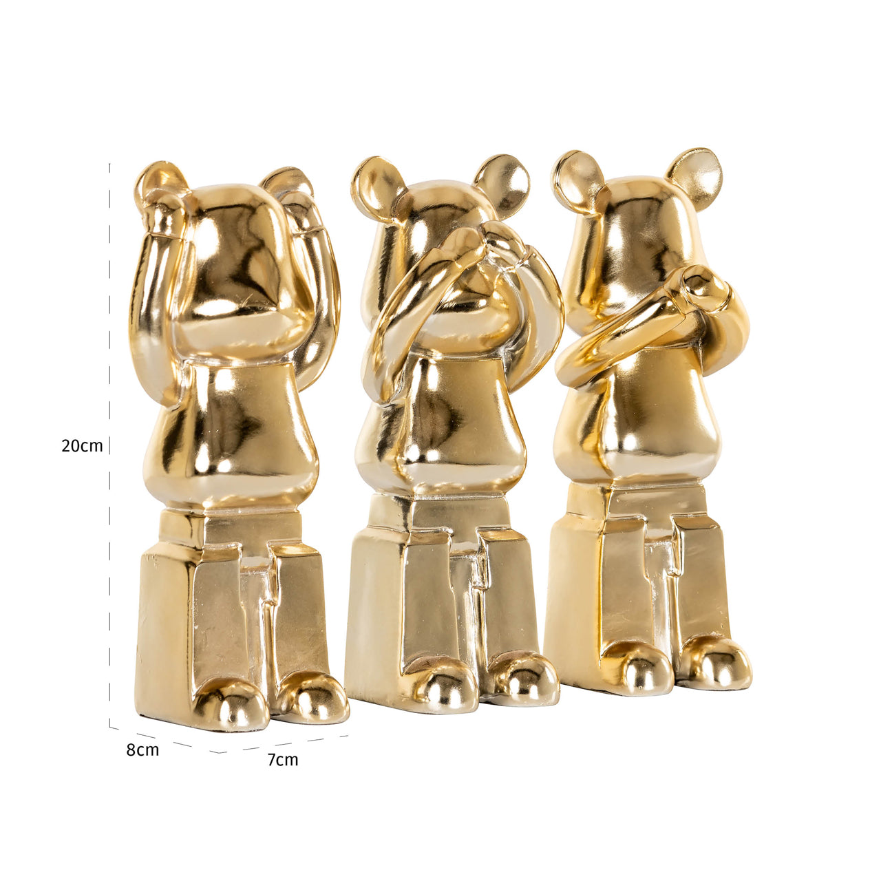 Richmond Interiors Dekoratives Objekt Berna gold (Set of 3) Dekoratives Objekt Richmond Interiors