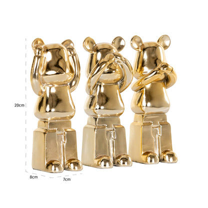 Richmond Interiors Dekoratives Objekt Berna gold (Set of 3) Dekoratives Objekt Richmond Interiors
