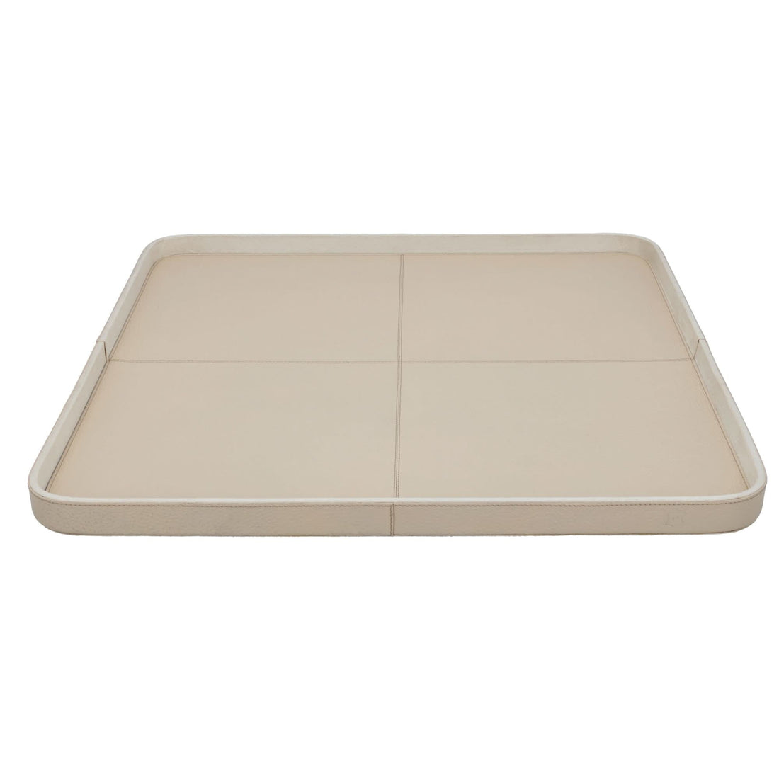 Chamada Ledertablett – Viereckig Beige L (50 x 50 cm) Deko-Tablett Chamada