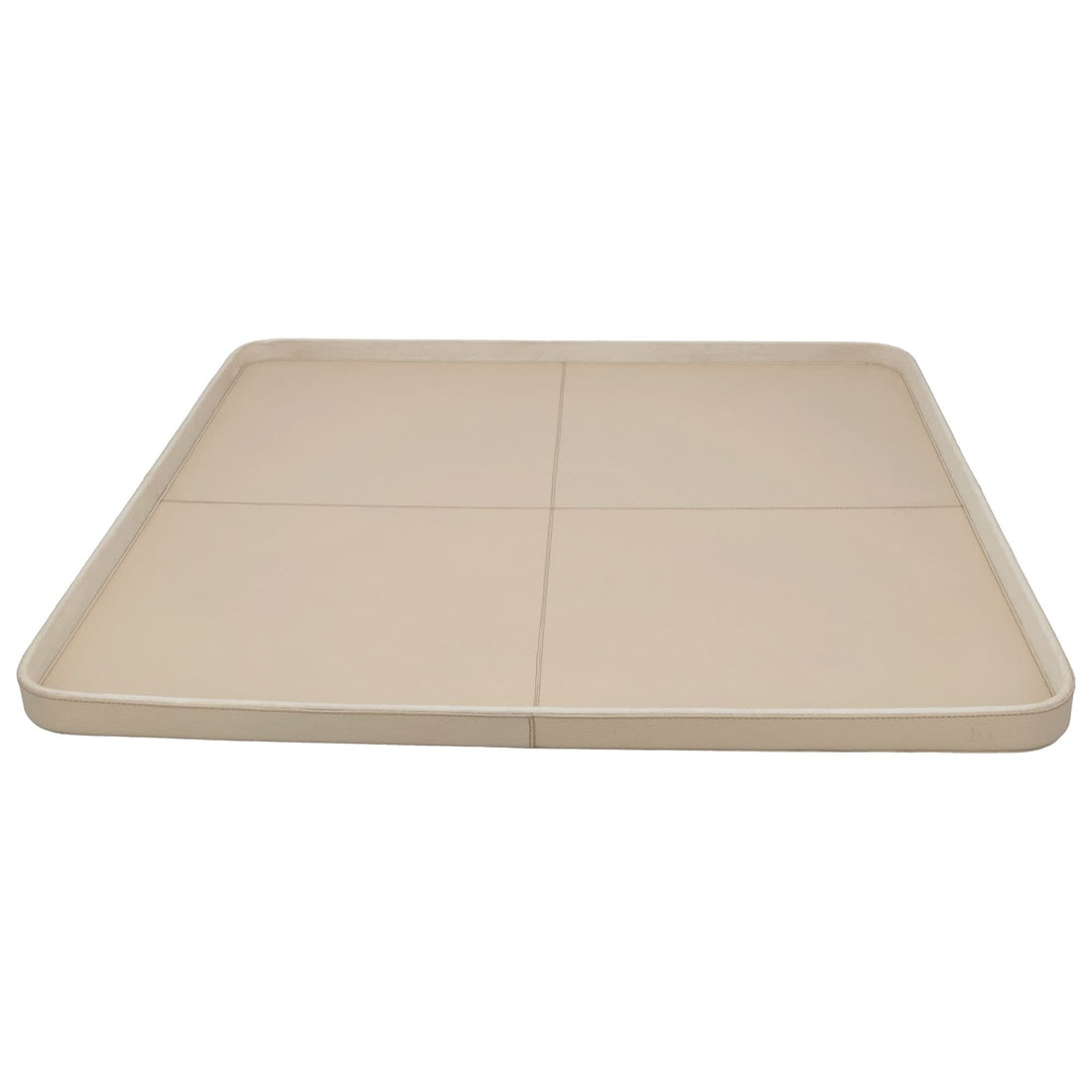 Chamada Ledertablett – Viereckig Beige XL (60 x 60 cm) Deko-Tablett Chamada