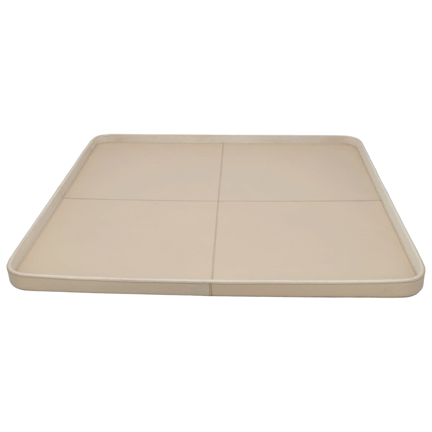 Chamada Ledertablett – Viereckig Beige XL (60 x 60 cm) Deko-Tablett Chamada