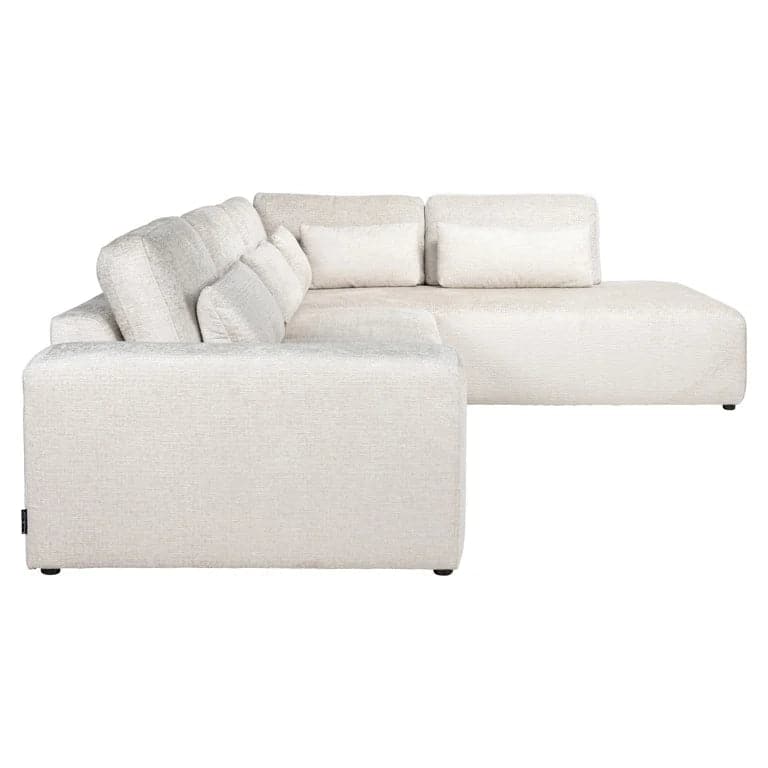 Richmond Interiors - Couch Lund 3 Sitzer + Ottomane rechts cream fusion 4-Sitzer Sofa Richmond Interiors