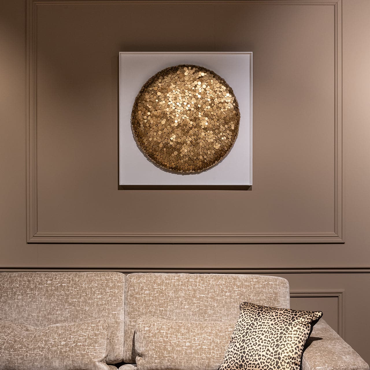 Richmond Interiors Wandkunst Maya (Gold) 3D-Bild Richmond Interiors