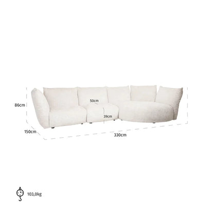 Richmond Interiors Sofa Loyd lovely cream (Be Lovely 11 Cream) 4-Sitzer Sofa Richmond Interiors