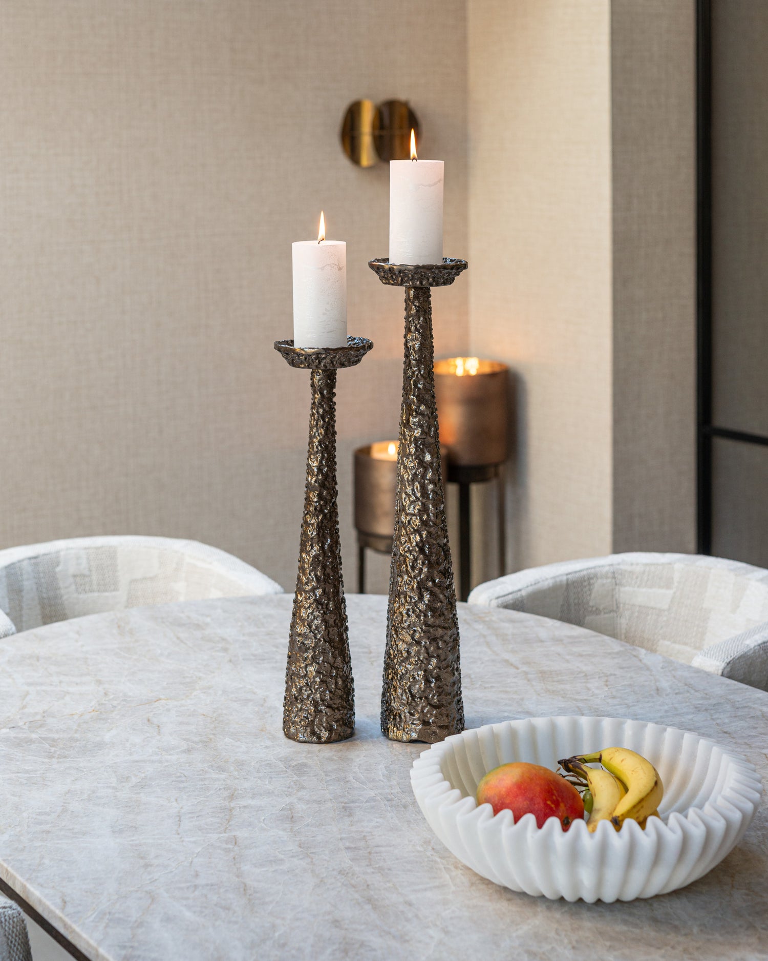 Richmond Interiors Kerzenhalter Moan brushed gold small Kerzenhalter Richmond Interiors