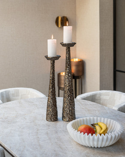 Richmond Interiors Kerzenhalter Moan brushed gold small Kerzenhalter Richmond Interiors