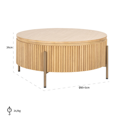 Richmond Interiors Couchtisch Belfort 85Ø Couchtisch rund Richmond Interiors