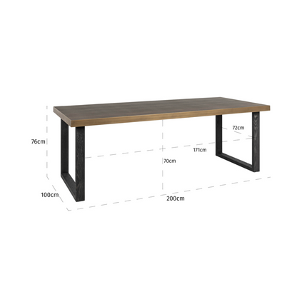 Richmond Interiors - Esstisch Bloomville 200cm Esstisch eckig Richmond Interiors