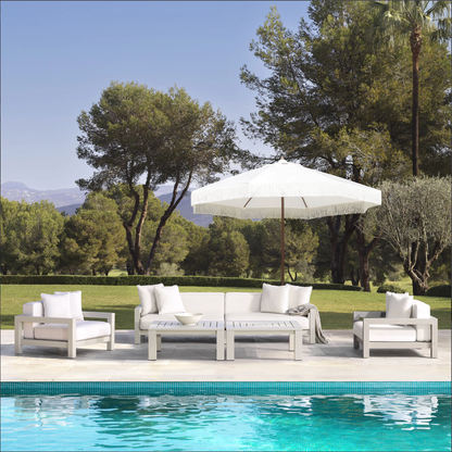 Eichholtz Outdoor Sofa Cap-Antibes – Sandfarben | Bezug aus Acryl Outdoor Sofa 3-Sitzer Eichholtz