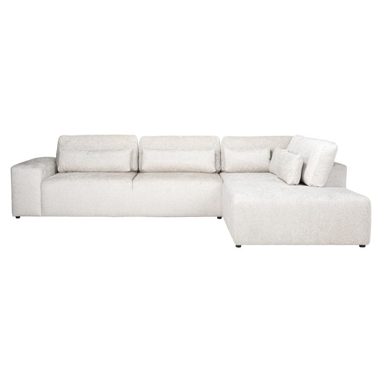 Richmond Interiors - Couch Lund 3 Sitzer + Ottomane rechts cream fusion 4-Sitzer Sofa Richmond Interiors