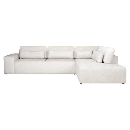 Richmond Interiors - Couch Lund 3 Sitzer + Ottomane rechts cream fusion 4-Sitzer Sofa Richmond Interiors