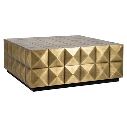 Richmond Interiors Couchtisch Collada inkl. Glasplatte (Brushed Gold) Couchtisch eckig Richmond Interiors
