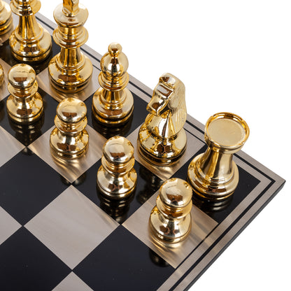Richmond Interiors Dekoratives Spiel Saray black/gold chessboard Dekoratives Spiel Richmond Interiors