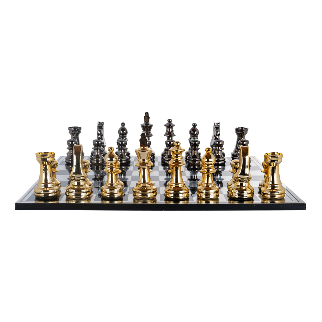 Richmond Interiors Dekoratives Spiel Saray black/gold chessboard Dekoratives Spiel Richmond Interiors